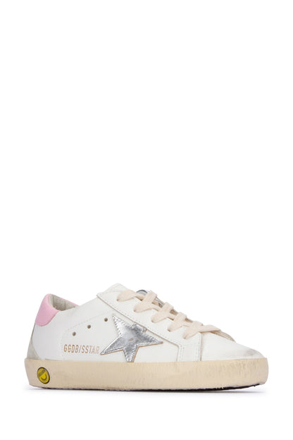 Golden Goose Kids Super-star leather upper and heel laminate