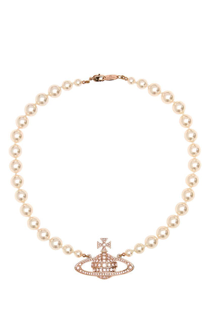 ONE ROW PEARL BAS RELIEF NECKLACES