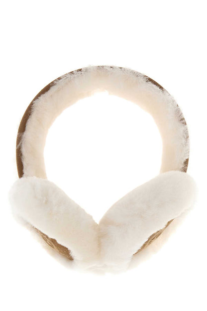 W SHEEPSKIN EMBROIDERY EARMUFF HATS AND HAIRBANDS