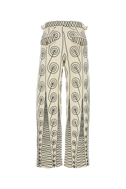 QUILLWORK TROUSERS PANTS