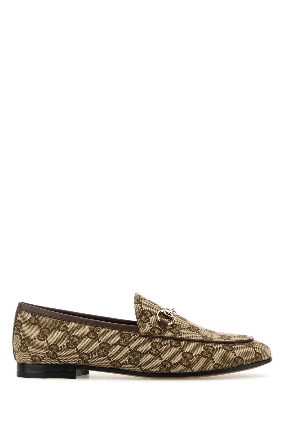 FABRIC UPPER AND LEATHER SOLE MOCCASIN LOAFERS