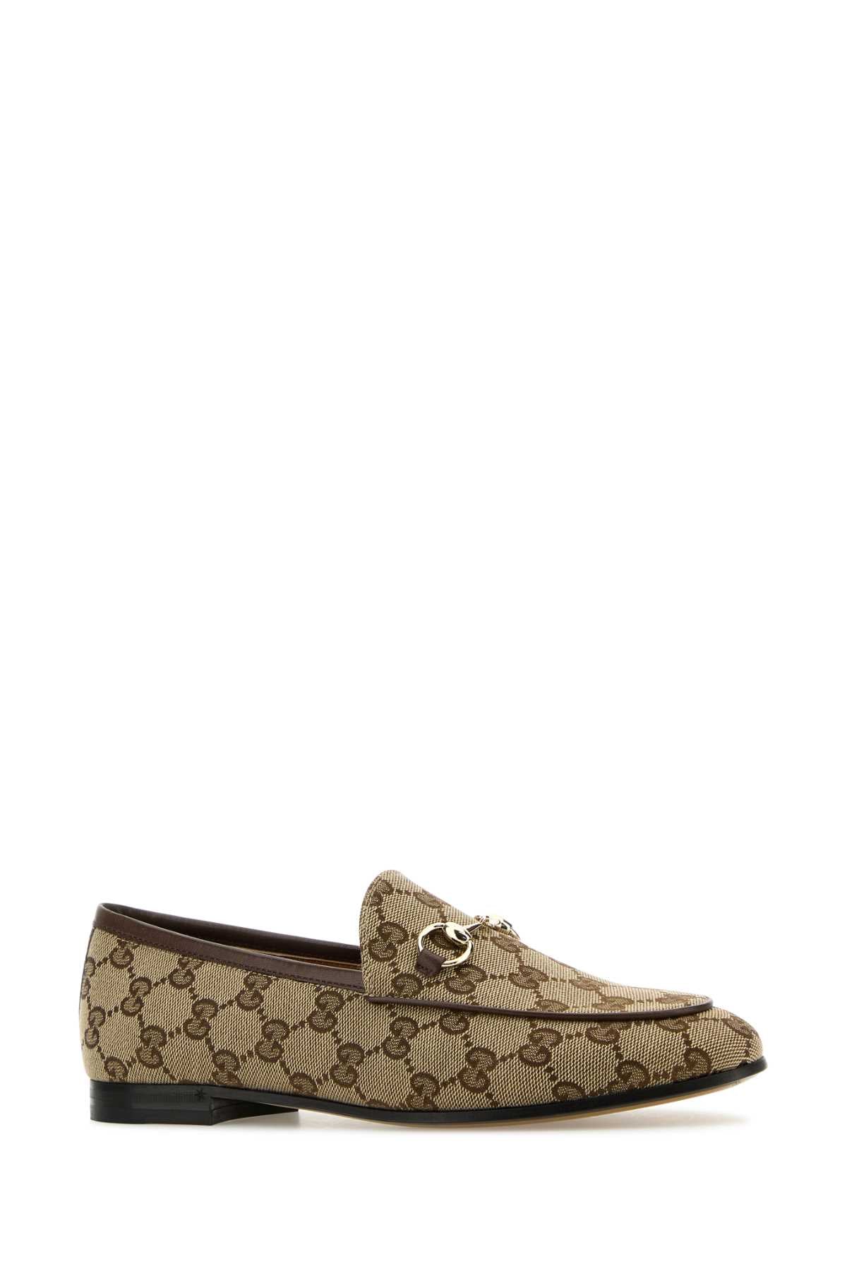 FABRIC UPPER AND LEATHER SOLE MOCCASIN LOAFERS