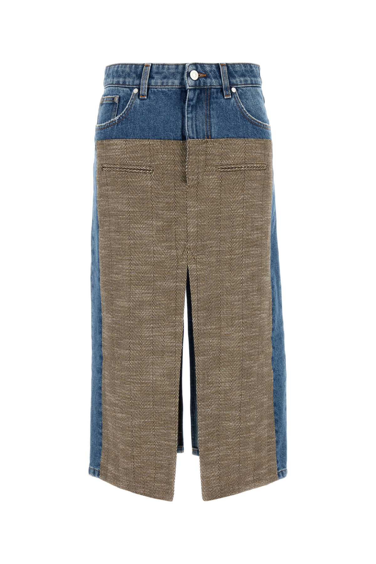 TWEED AND DENIM SKIRT SKIRTS