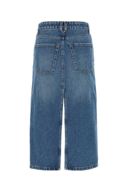 TWEED AND DENIM SKIRT SKIRTS
