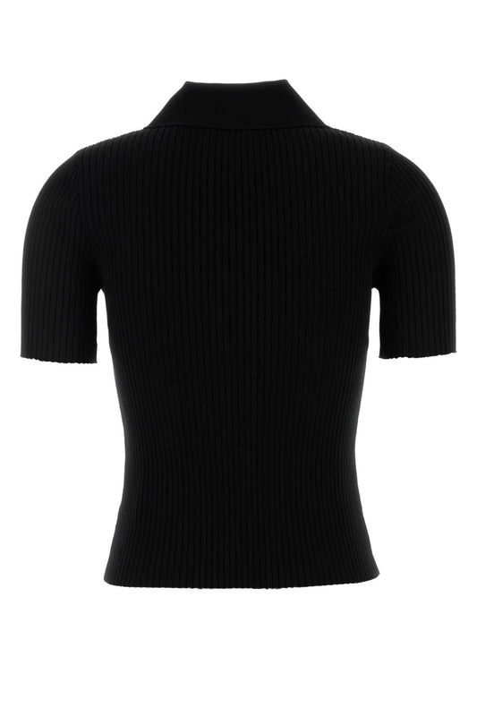 Courreges Signature rib knit polo