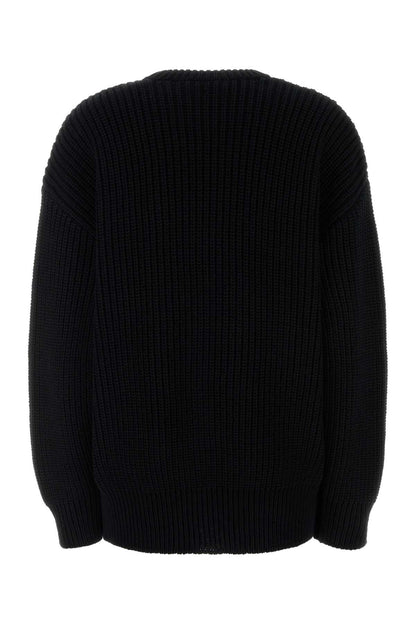 HALF CARDIGAN KNIT CREWNECK SWEATER KNITWEARS
