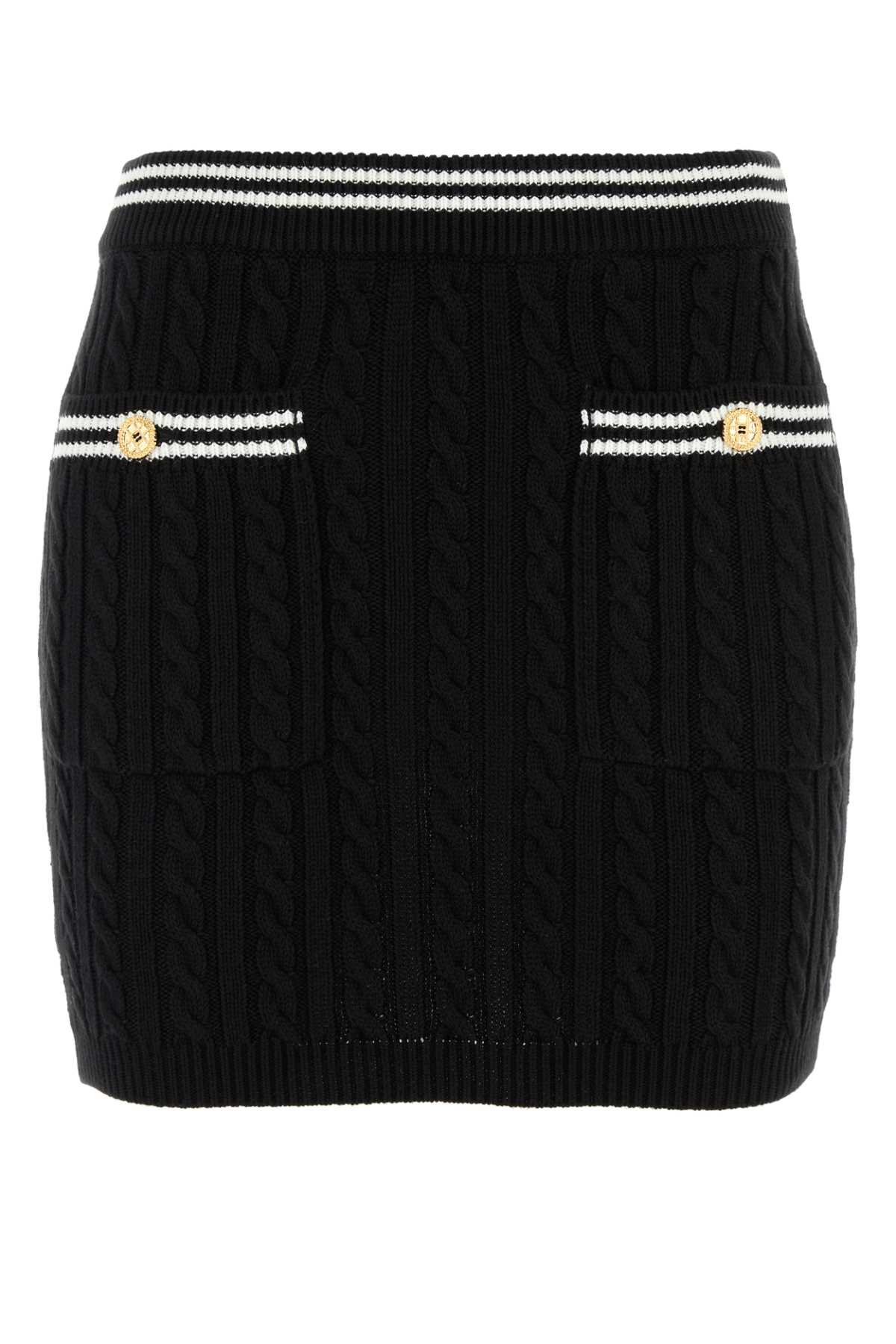 COTTON BLEND KNITTED MINI SKIRT SKIRTS