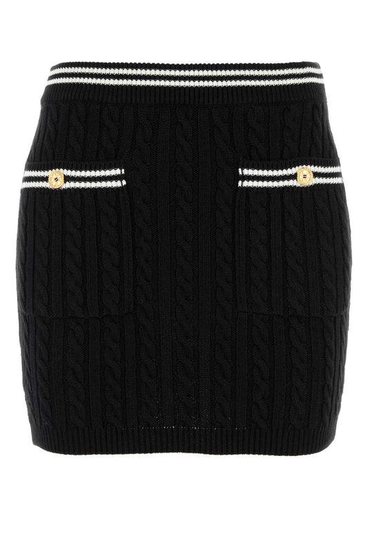 COTTON BLEND KNITTED MINI SKIRT SKIRTS