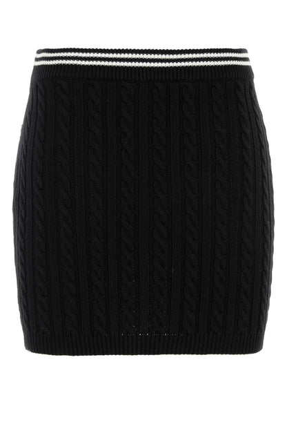 COTTON BLEND KNITTED MINI SKIRT SKIRTS