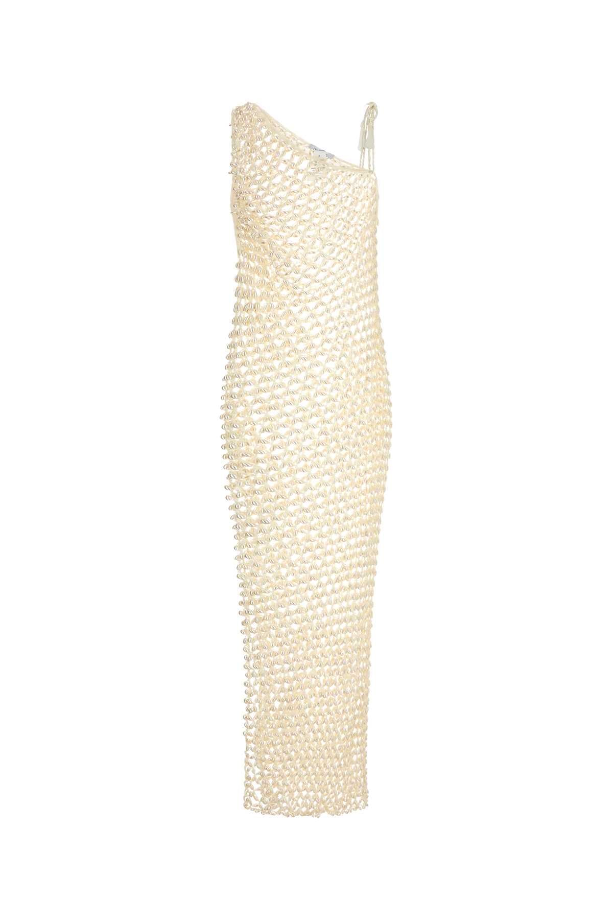 SERENE HAND CROCHET ONE SHOULDER MAXI DRESS DRESSES