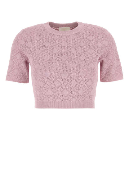 CROPPED SHORT SLEEVES SWEATER KNITWEARS