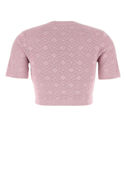CROPPED SHORT SLEEVES SWEATER KNITWEARS