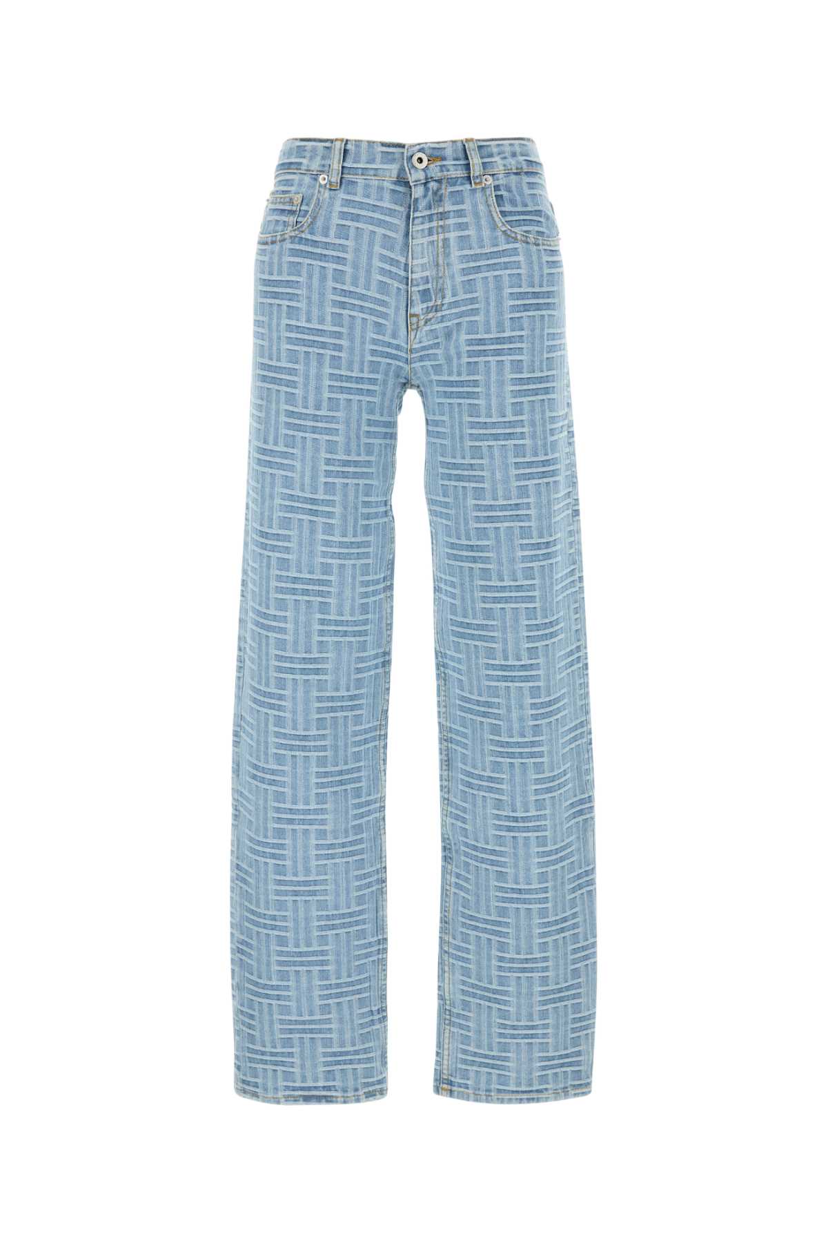 KENZO WEAVE STONE BLEACH ASAGAO REGULAR WAIST JEANS