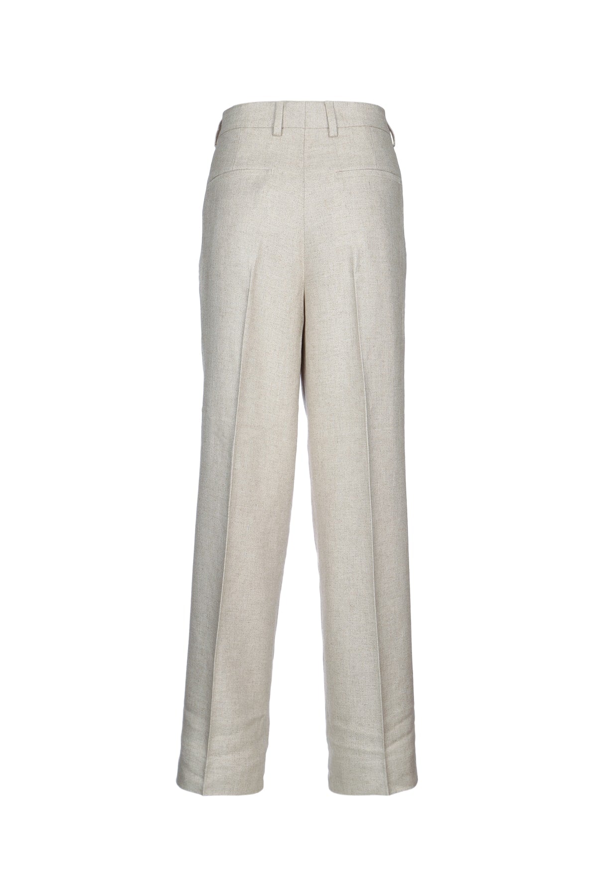 DOUBLE-PLEAT STRAIGHT TROUSERS PANTS