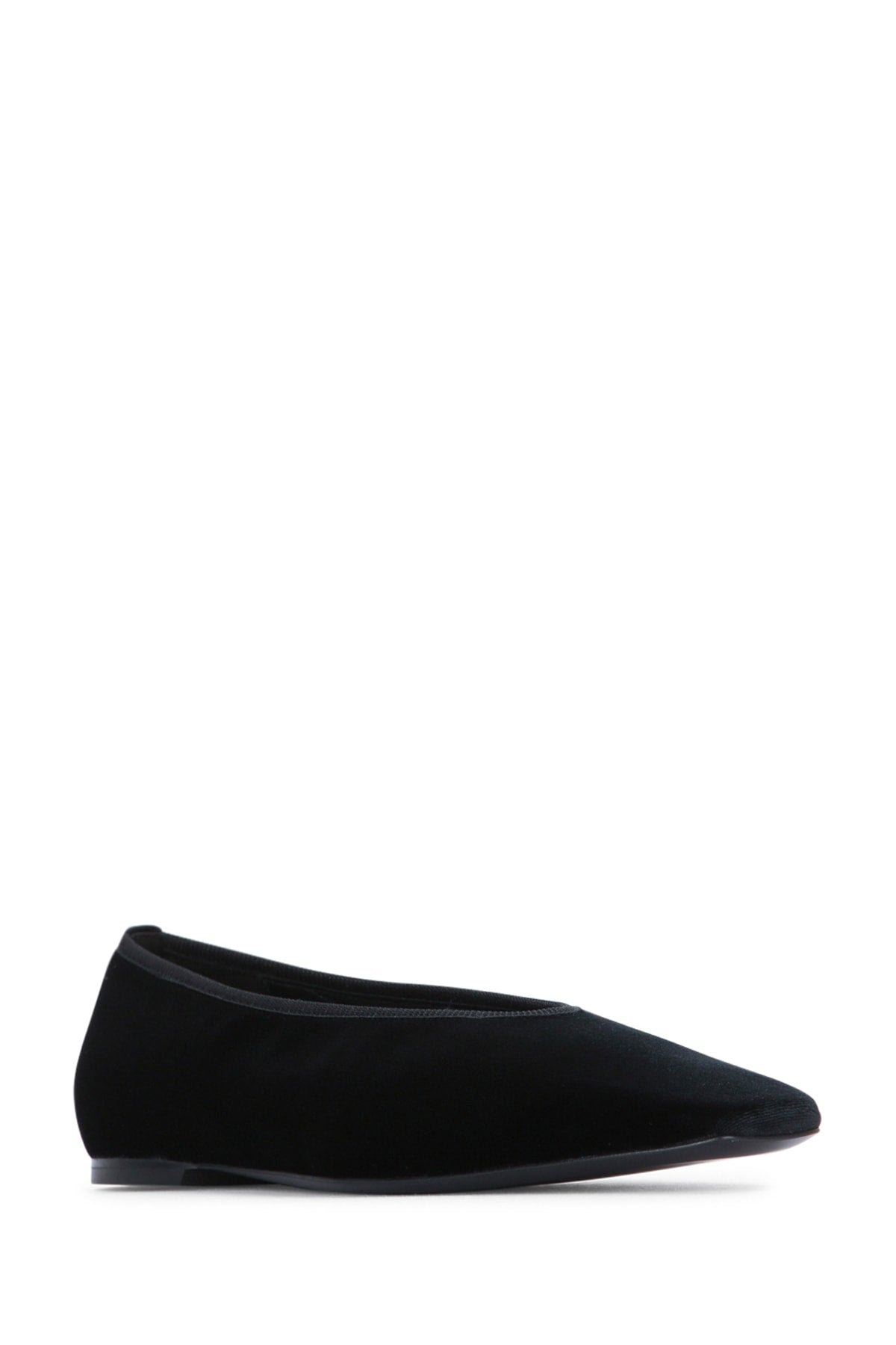 Toteme Minimalist velvet ballerinas