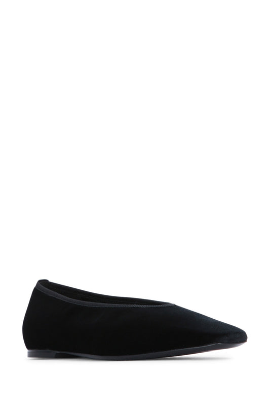 Toteme Minimalist velvet ballerinas