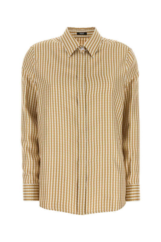 FORMAL SHIRT PINSTRIPE CHAIN ON RESPONSIBLE SILK T SHIRTS