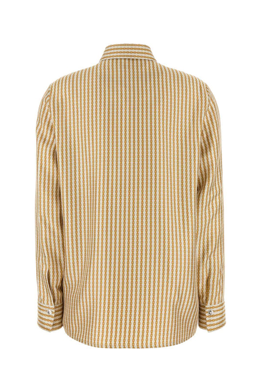 FORMAL SHIRT PINSTRIPE CHAIN ON RESPONSIBLE SILK T SHIRTS
