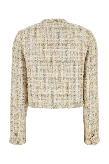 INFORMAL JACKET COTTON MIX FANCY TWEED BLAZERS AND VESTS