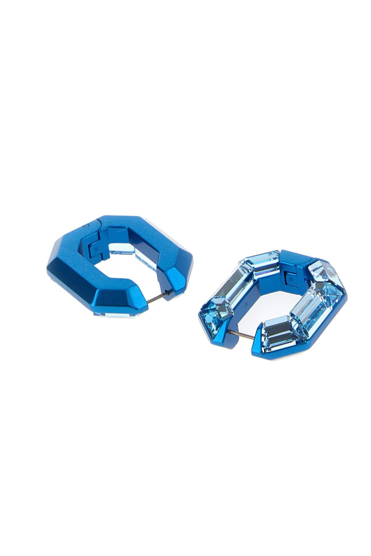 Swarovski Lucent:pe mn hoop blu/alu