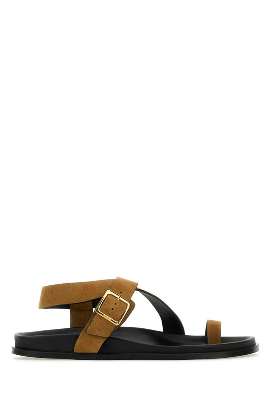 SIREN SUEDE TAN LEATHER SANDALS SANDALS