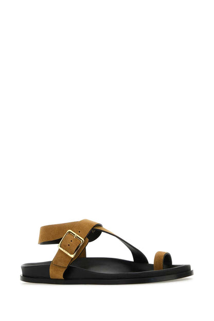 SIREN SUEDE TAN LEATHER SANDALS SANDALS