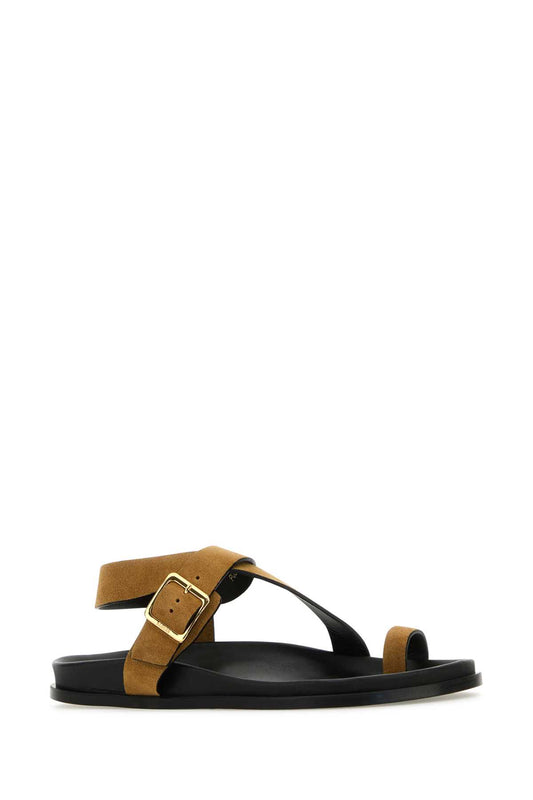 SIREN SUEDE TAN LEATHER SANDALS SANDALS