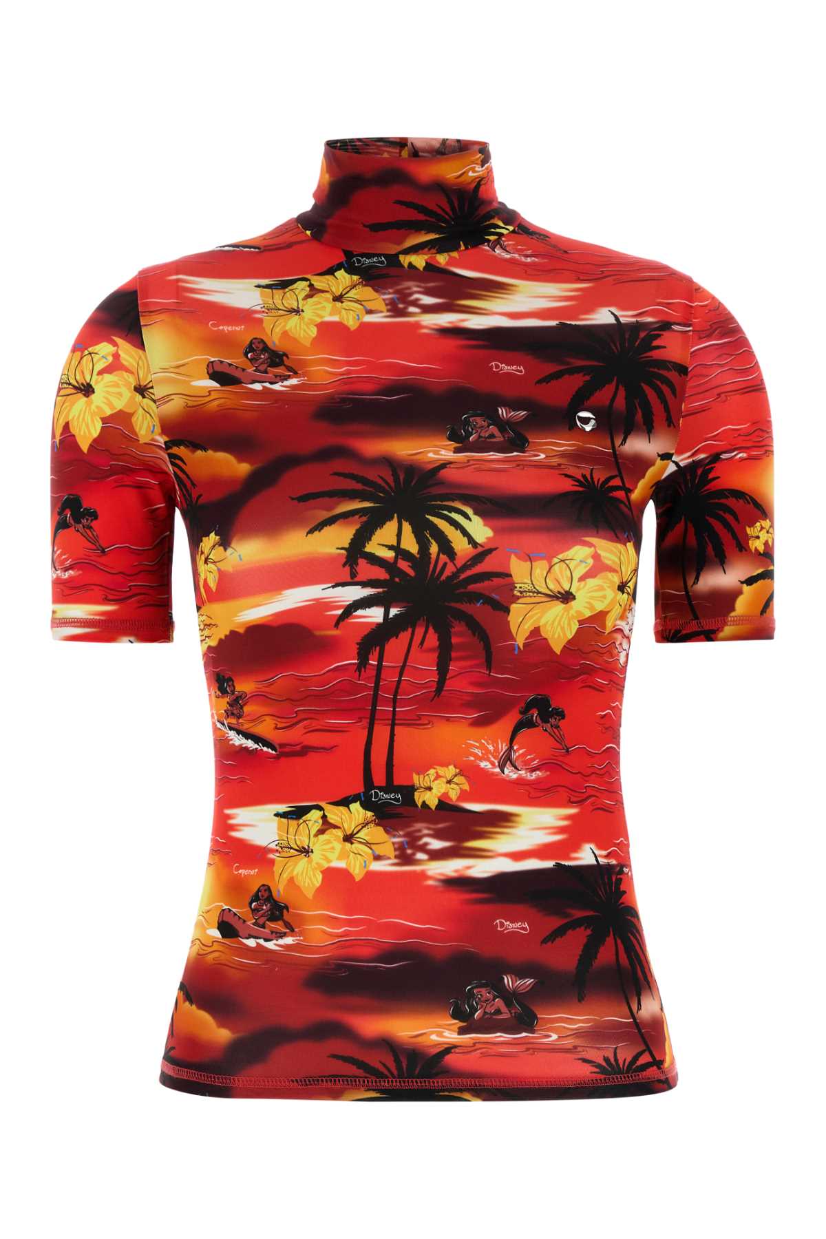 DISNEY X COPERNI TROPICAL HIGH NECK FITTED TOP T-SHIRTS