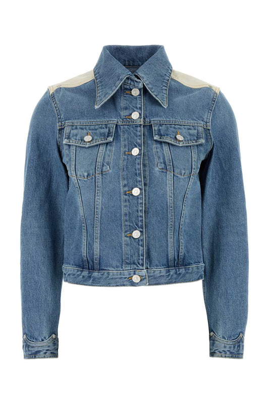 DENIM JACKET BACK DETAILS JACKETS
