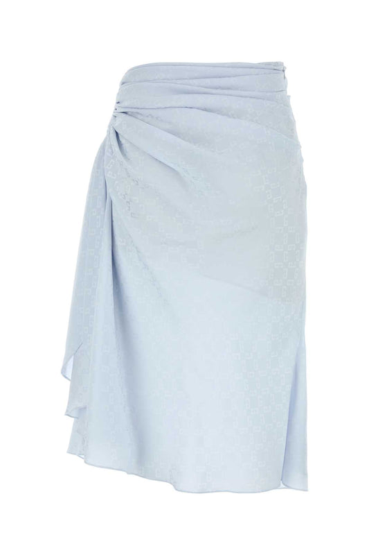 SMOCK WAIST DRAPED MIDI SKIRT SKIRTS