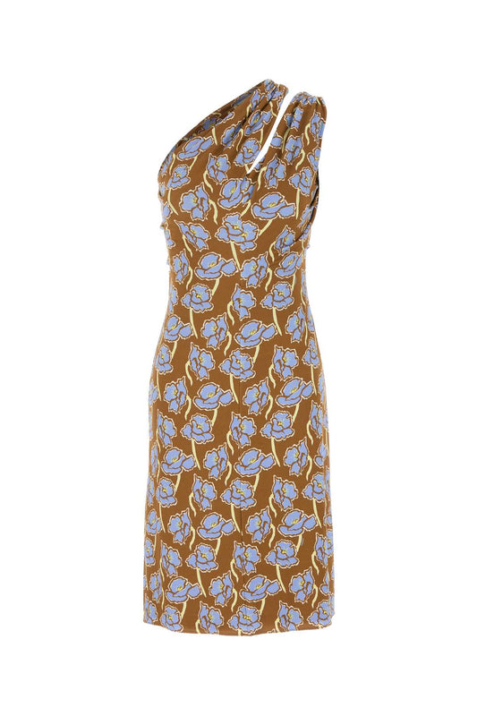 COCKTAIL DRESS STRETCH CREPE JERSEY PRINT POPPIES DRESSES