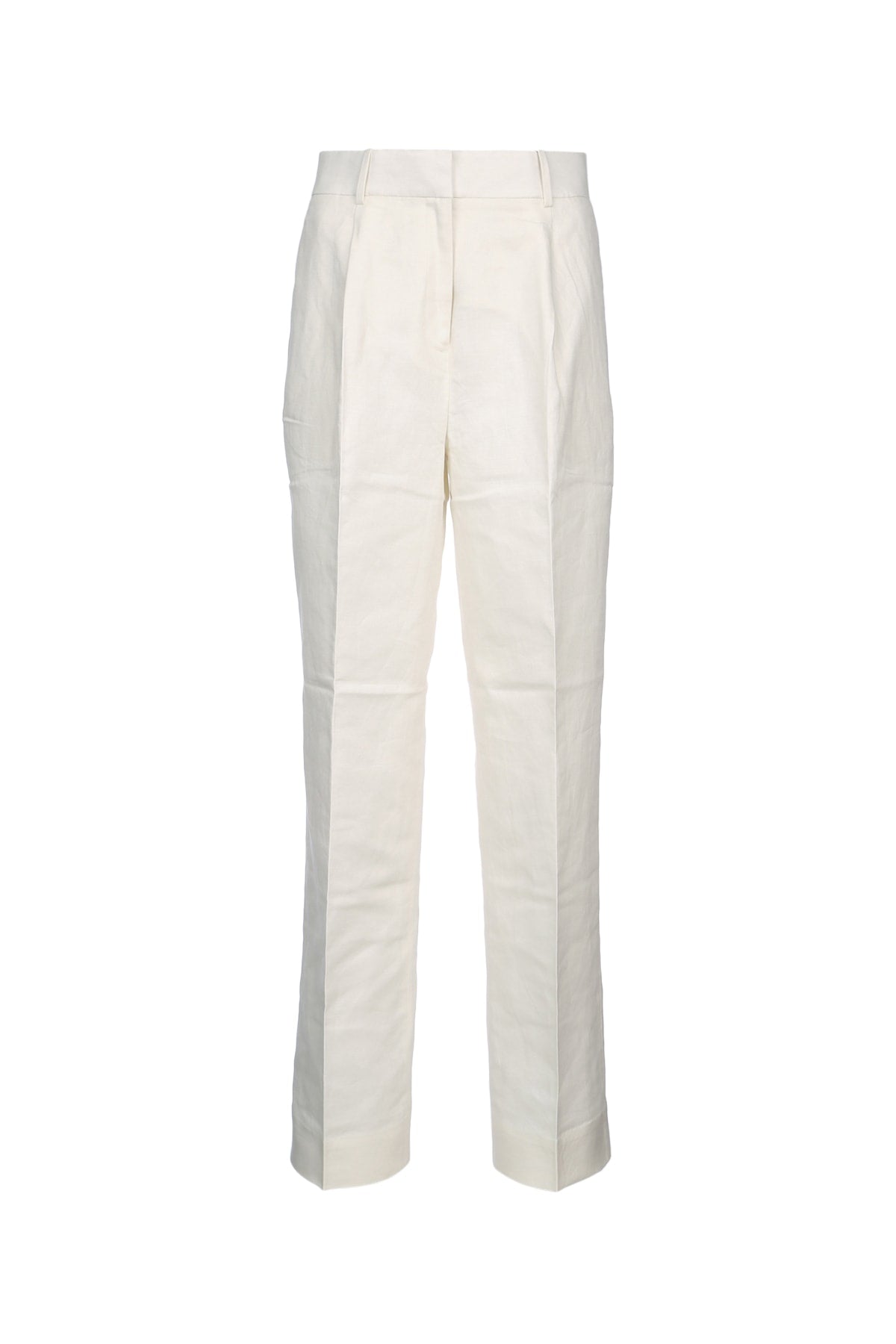 STRUCTURED LINEN PLEATED PANT PANTS