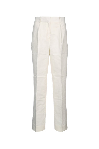 STRUCTURED LINEN PLEATED PANT PANTS