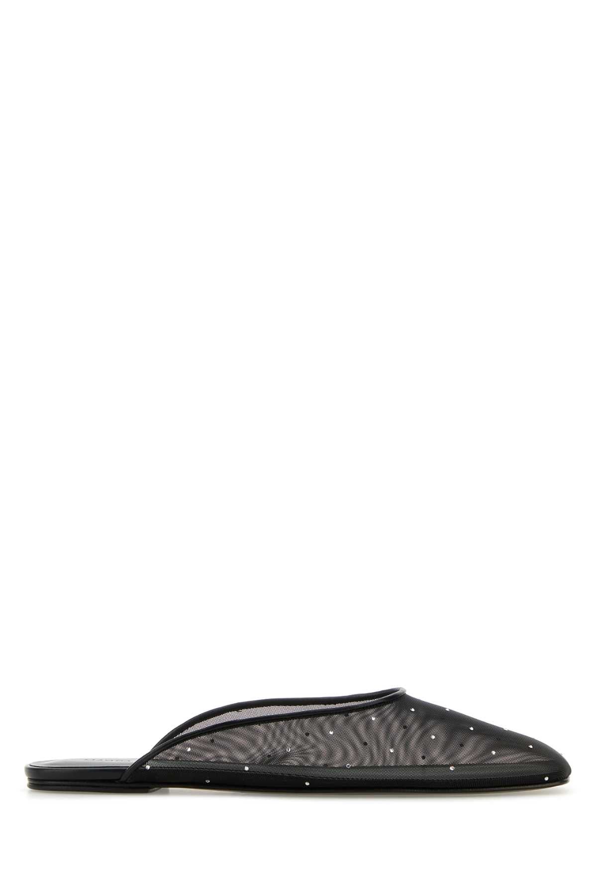 SS25 MULE FLATS BLACK SLIPPERS