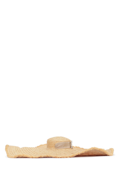 Roger Vivier Rv broche extra rafia hat