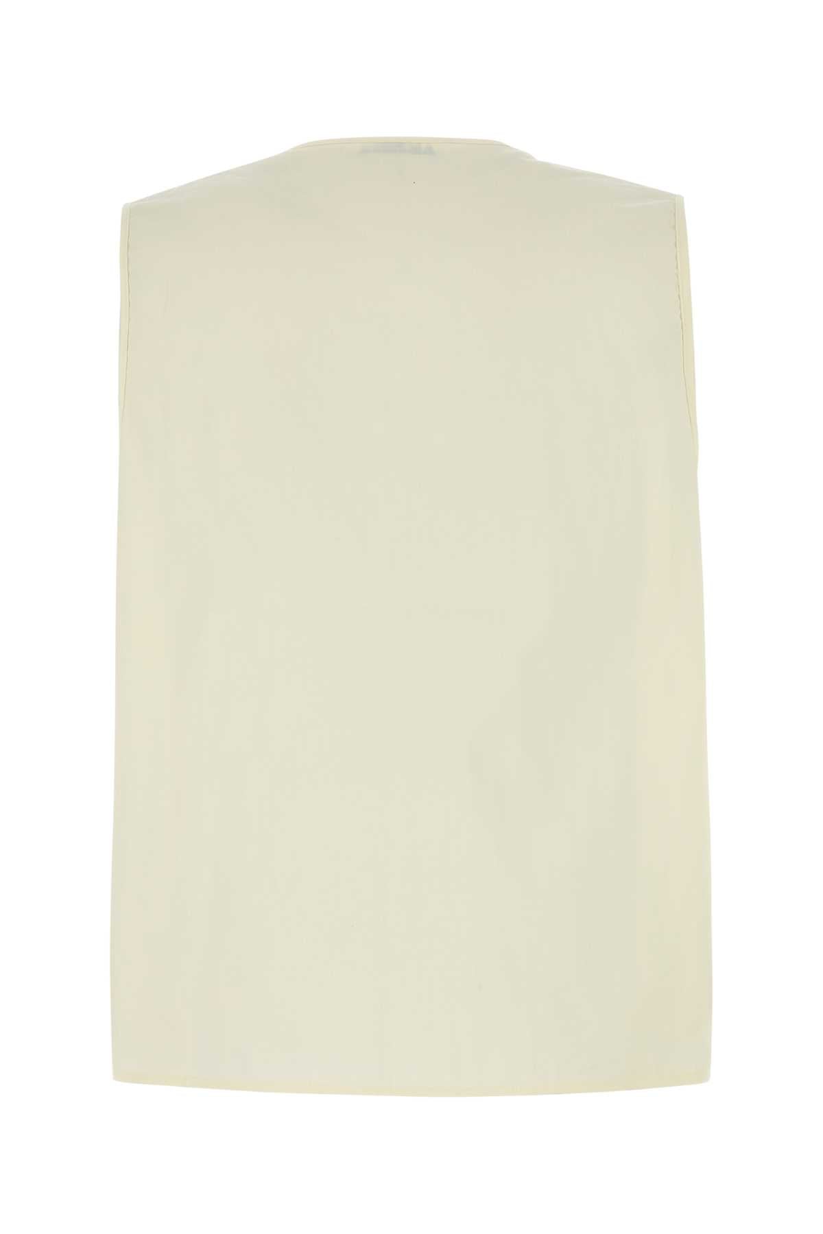 TOP IN POPELINE PLISSE' WITH FRONTAL BOW OPENING TOPS