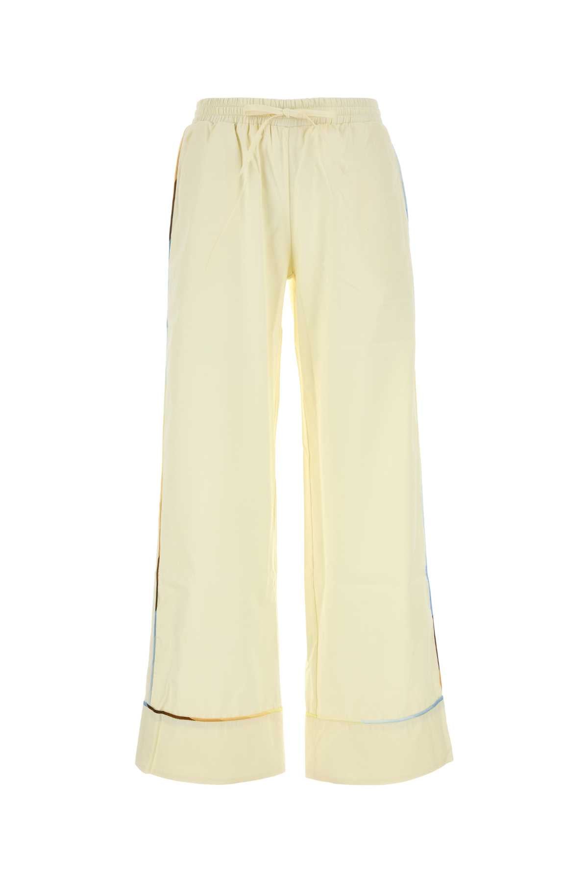 PAJAMA POPELINE PANTS WITH PIPINGS AND DRAWSTRING PANTS