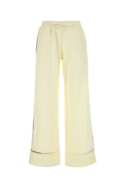 PAJAMA POPELINE PANTS WITH PIPINGS AND DRAWSTRING PANTS