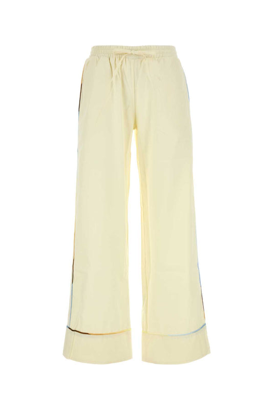 PAJAMA POPELINE PANTS WITH PIPINGS AND DRAWSTRING PANTS