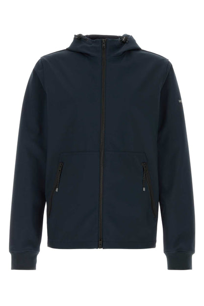 Woolrich Soft shell full-zip hoodie - melton blue