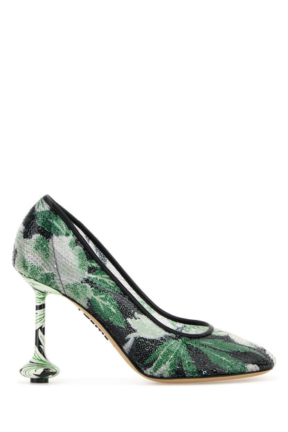 Loewe Toy pump 90 sequins floral