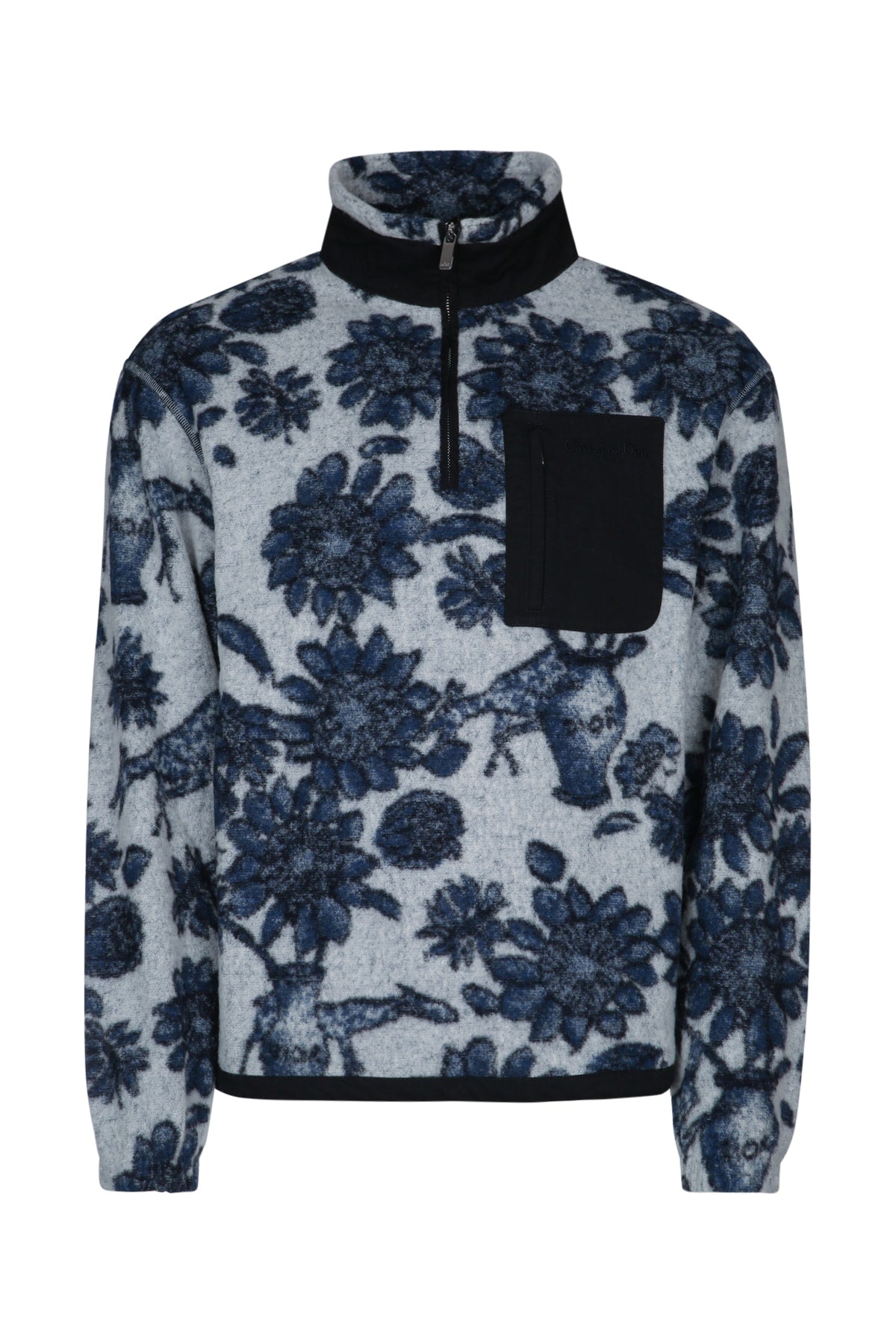 HALFZIPSWEATSHIRT70DIORXHNJACQUARDCDCEMBREGFIT SWEATSHIRTS