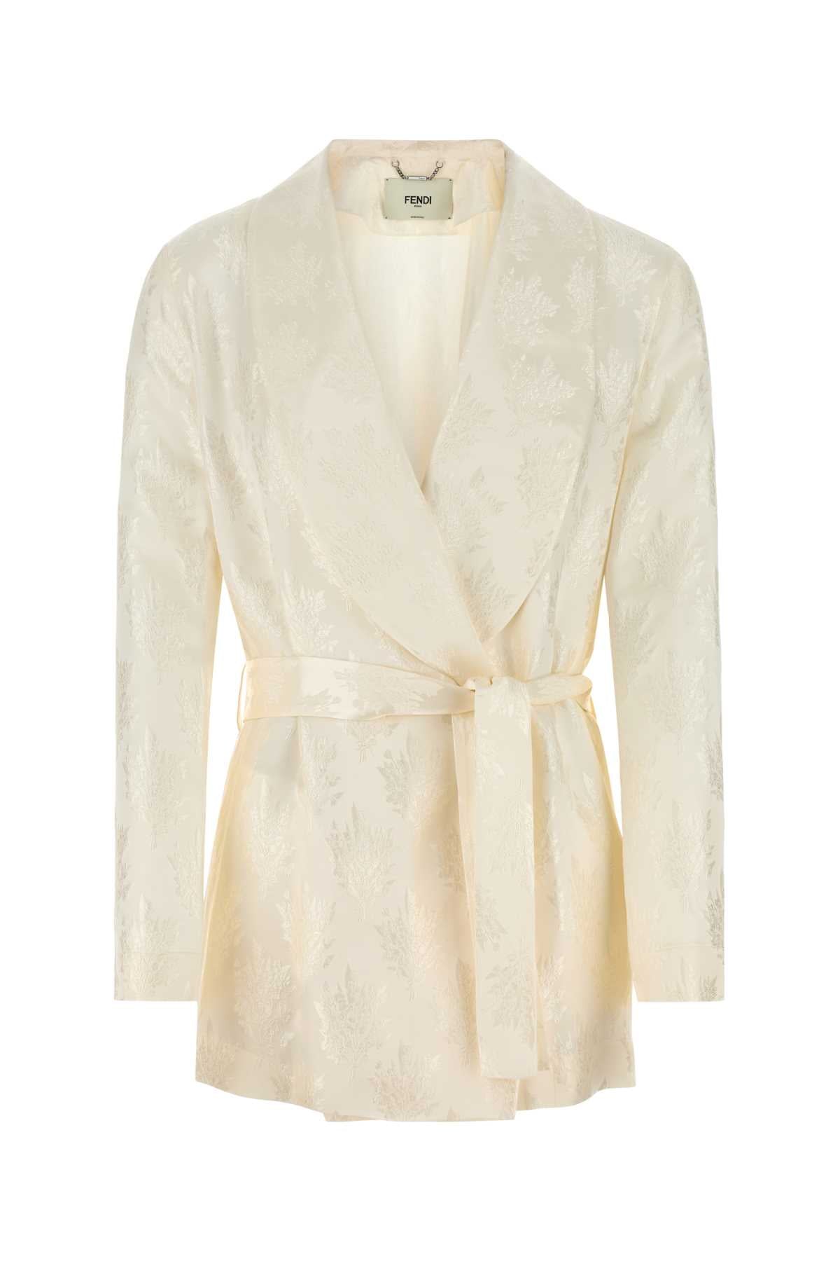 SCIALLE BELTED JAQUARD FLOWER JKT BLAZERS AND VESTS