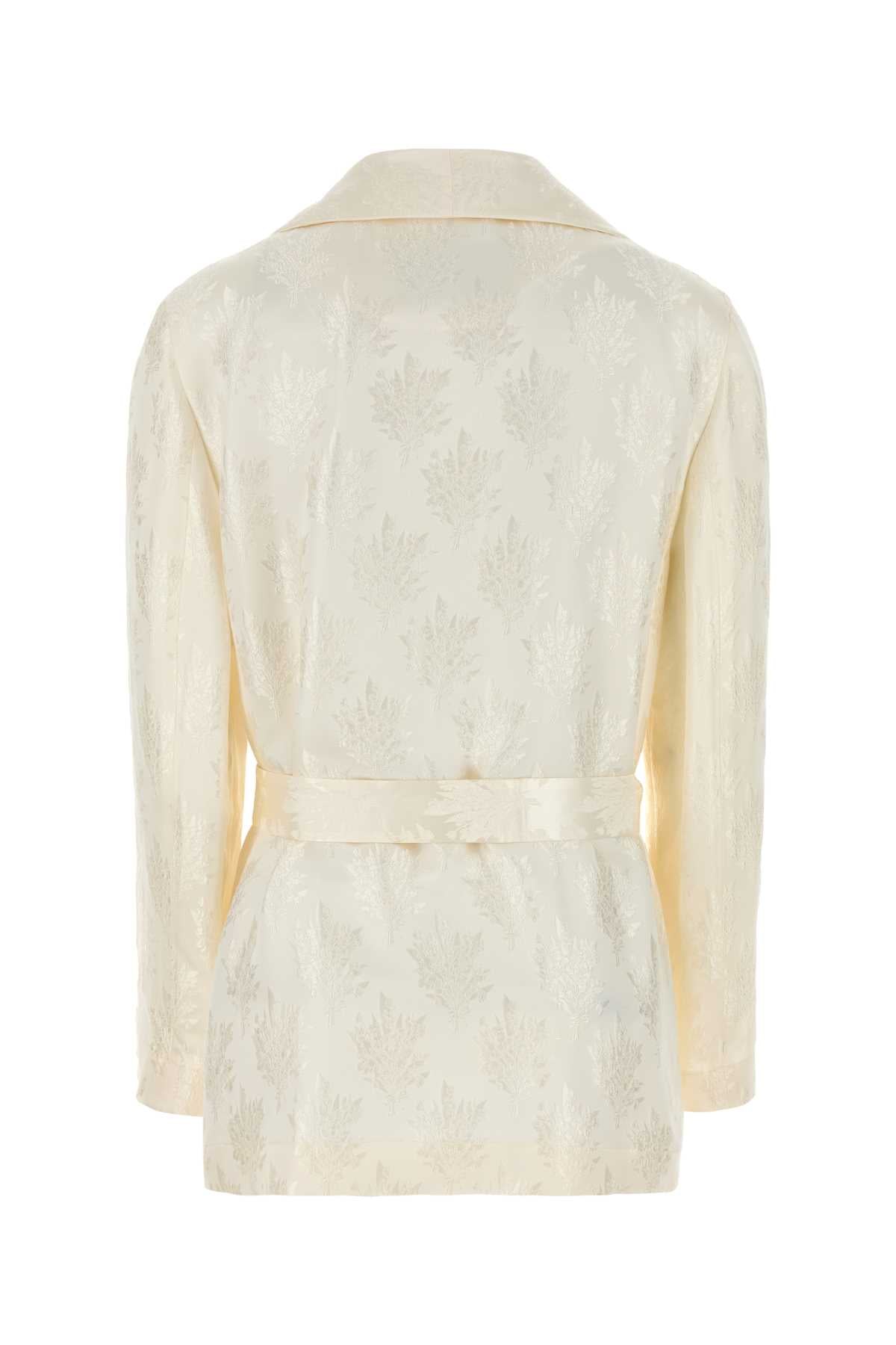 SCIALLE BELTED JAQUARD FLOWER JKT BLAZERS AND VESTS