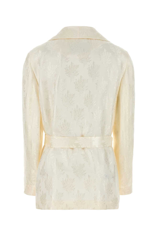 SCIALLE BELTED JAQUARD FLOWER JKT BLAZERS AND VESTS