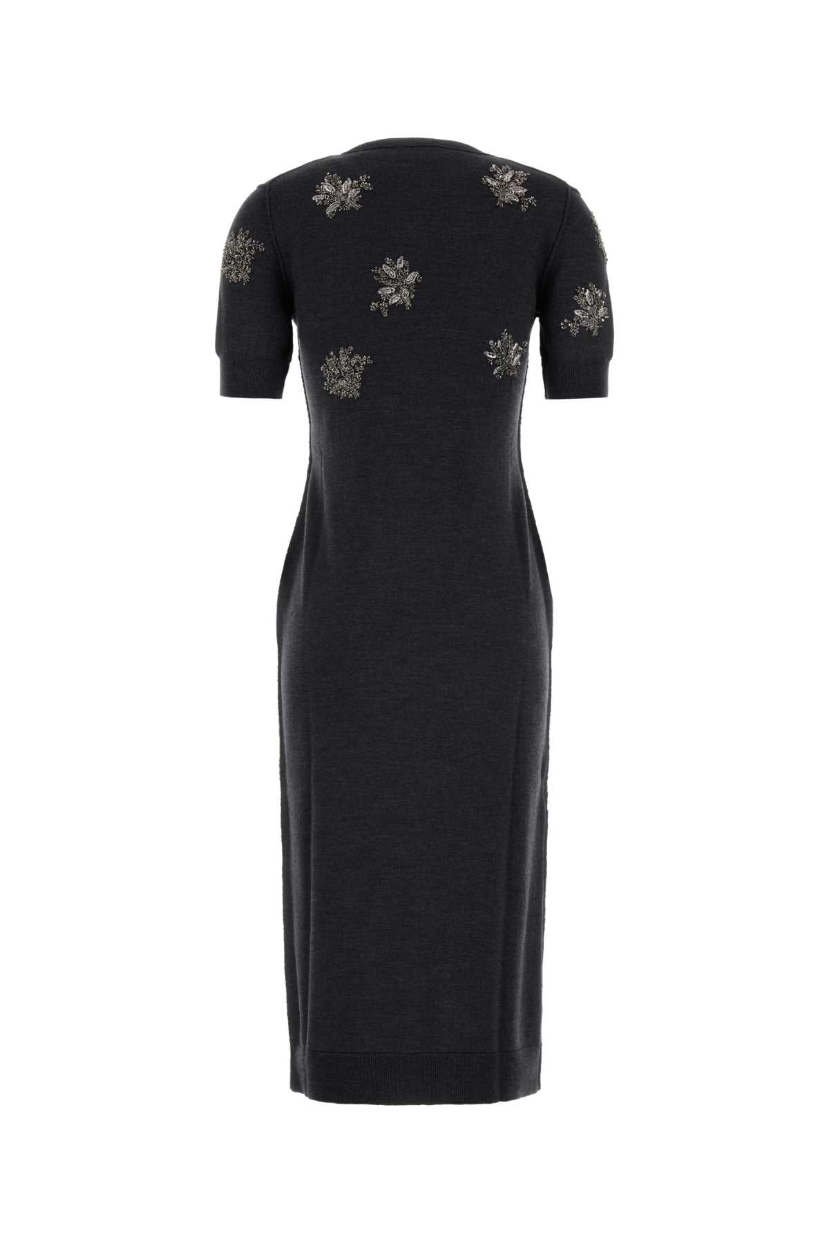 MIDI KNITTED SEQUINED FLOWER DRESS DRESSES