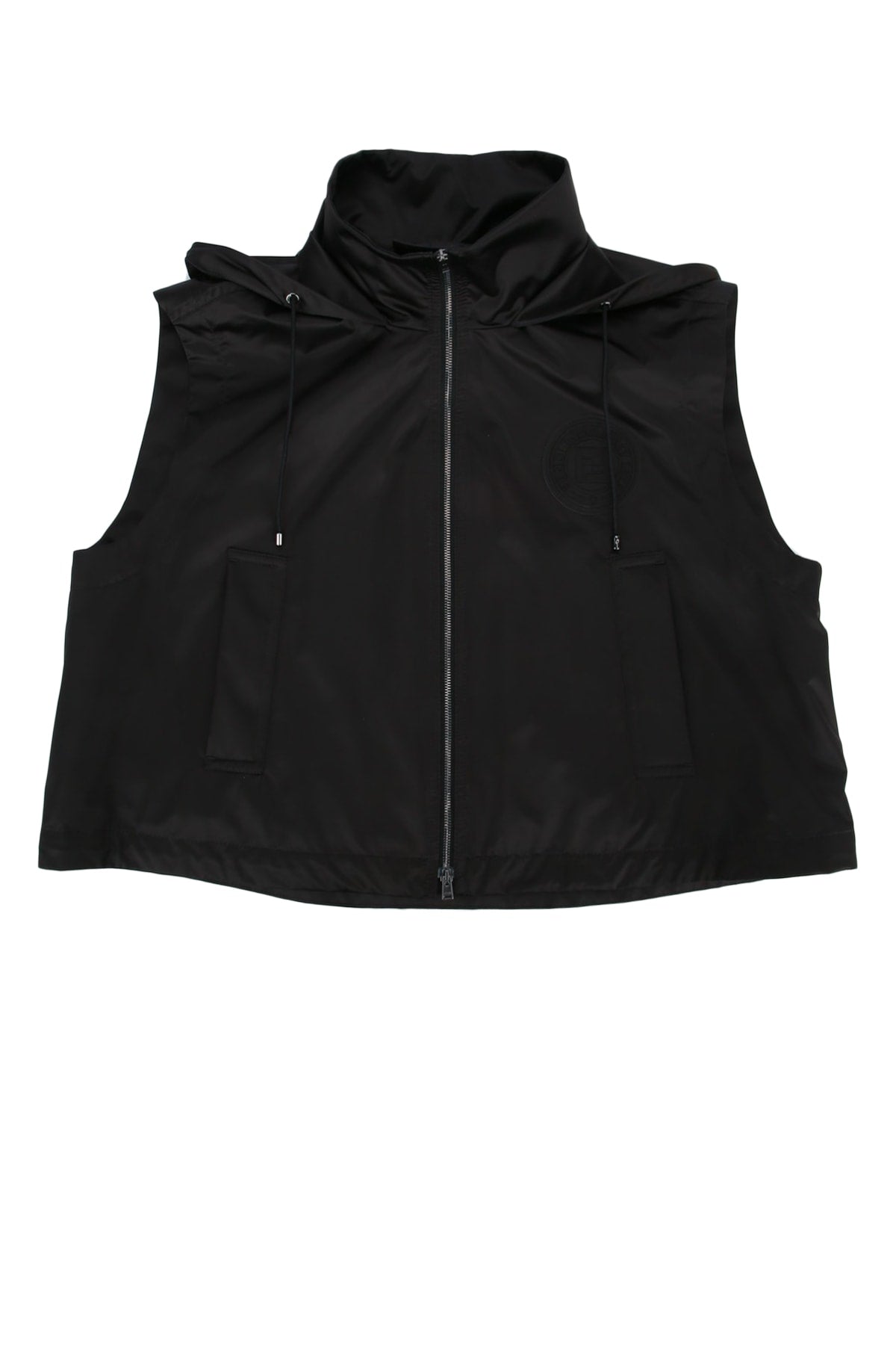 LEISURE HOODED VEST LOGO SWEATSHIRTS