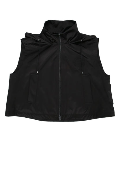 LEISURE HOODED VEST LOGO SWEATSHIRTS