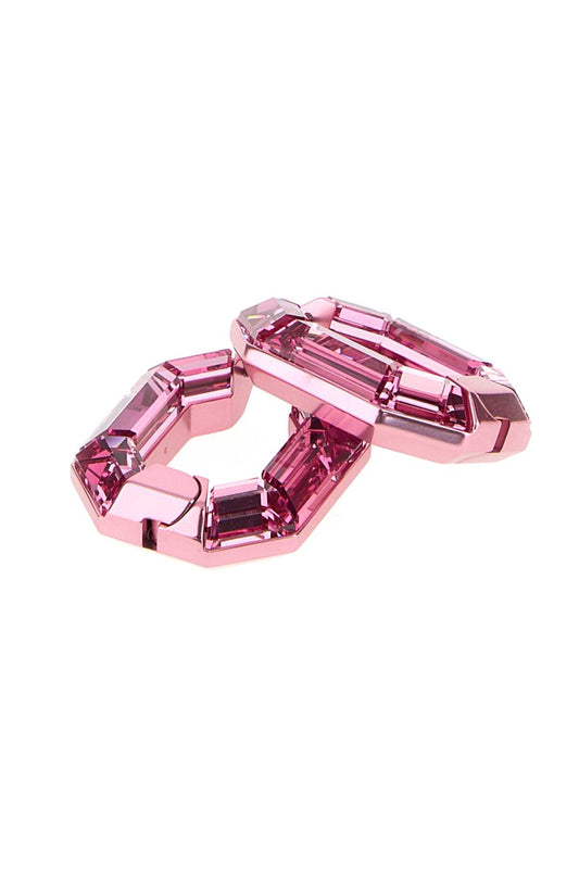 Swarovski Lucent:pe mn hoop rose/oth