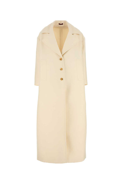 COAT CREPE WOOL SLK GG_PETITE COATS